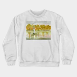 Yellow Reflections Watercolor Painting Crewneck Sweatshirt